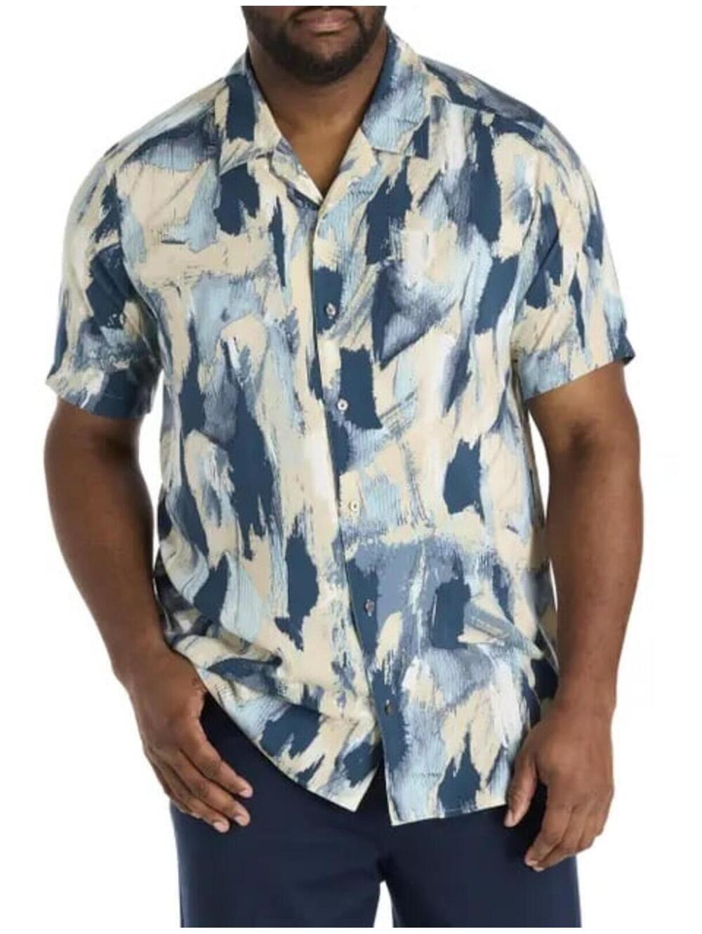 Perry Ellis Men’s Button-Up Tshirt Size 2XL